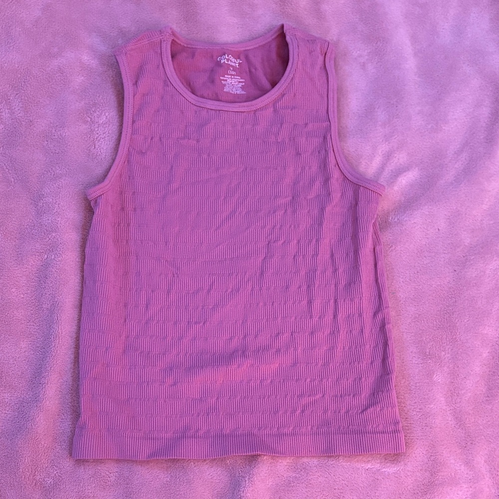 Pink Sleeveless Kids Top